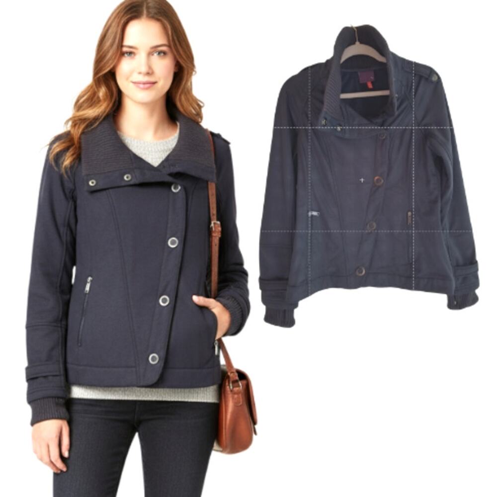 Zella Jacket Women's Size S Gray Lightweight Long Sleeve Snap front Zip Pockets